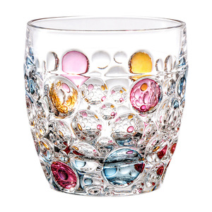 Lex Czech Original Colorful Bubble Whiskey Glass Lead-Free Crystal 49C76 Party Drinkware - Product Image 1