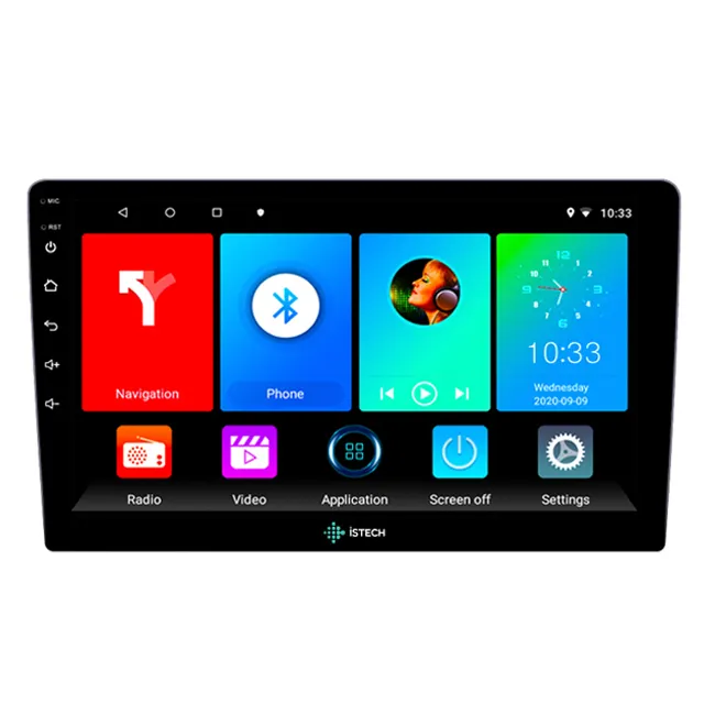 T5 10 Inch 2 Din Android Auto Radio Autoradio Video Gps Wifi Bt Fm Rds Auto Dvd-Speler