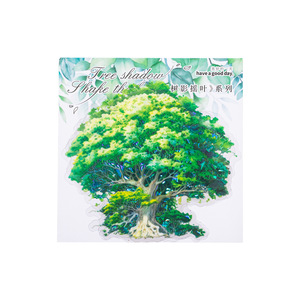10 pièces/paquet <span class=keywords><strong>arbre</strong></span> ombre feuille-secouant série <span class=keywords><strong>arbre</strong></span> paysage coquille lumière main compte bricolage autocollants - Product Image 5