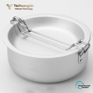 Pure aluminum pot set, lunch <b>box</b>, dining plate, outdoor <b>camping</b> pot set, <b>storage</b> pot set, <b>camping</b> pot - Product Image 6