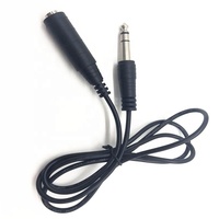 Câble d'extension audio pour microphone stéréo TRS 6,35 mm mâle vers femelle