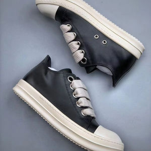 Chaussures décontractées en cuir véritable de haute qualité pour hommes, avec lacets et design antidérapant, chaussures de skate élégantes pour femmes - Product Image 1