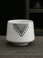 Tasse à café et à thé en porcelaine à motif Keffiyeh arabe, créative, sans anse, compatible lave-vaisselle et micro-ondes, vaisselle personnalisée, cadeaux de fête