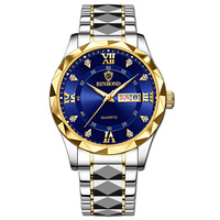 Jam Tangan Quartz 2521 BINBOND Jam Tangan Pria Bercahaya Tahan Air Bisnis Quartz Merek Internasional