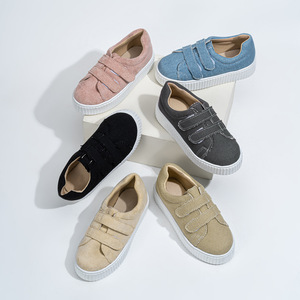 Zapatos de Lona con Cierre de Velcro para Niños y Niñas, Moda Primavera Verano, Zapatos Deportivos Casuales con Plataforma - Product Image 1