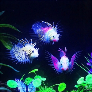 Glow in the Dark <strong>Lionfish</strong> Artificial Silicone Jellyfish <strong>Aquarium</strong> Decoration Simulation Fish Floating Ornament Fish Tank Decor - Product Image 4