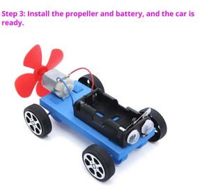 Modèle de voiture à vent, jouet éducatif scientifique pour expérience scientifique de fabrication de voiture aérodynamique, petite invention - Product Image 3