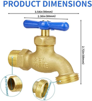 TMOK 1/2 NPT 3/4 GHT Vanne extérieure en laiton Tuyau d'eau extérieur Bavoir Robinet Robinet Robinet Robinet Robinet