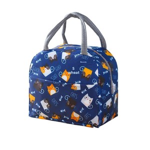 Sac à déjeuner en tissu Oxford à motif pastoral, sac isotherme portable, boîte à bento, porte-repas pour étudiants, sac pour employés de bureau - Product Image 5