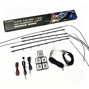 <span class=keywords><strong>Kit</strong></span> d'éclairage d'ambiance pour panneau de porte de voiture Rainbow Symphony, 18 en 1, <span class=keywords><strong>ciel</strong></span> <span class=keywords><strong>étoilé</strong></span>, cascade, lumière d'ambiance rythmique musicale, bande lumineuse intérieure de voiture - Product Image 1