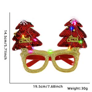 Lunettes lumineuses flash LED de décoration de Noël pour les fêtes du nouvel an pour les enfants Lunettes lumineuses colorées au néon - Product Image 6