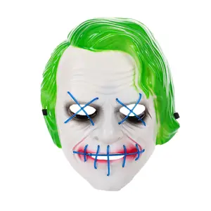 Halloween Maskerade Decoratie Led Licht Rekwisieten Horror Halloween Led Clown Hoofddeksels