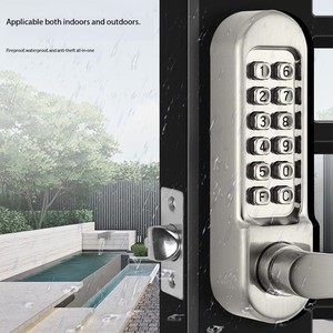 Домашняя Водонепроницаемая Противоугонная неэлектронная гостиничная быстросъемная кнопка с деревянной дверной ручкой с паролем - Product Image 2