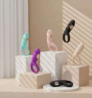 Anillos Vibradores de Silicona Impermeables YEQU y Masajeador de Pene para Hombres Gays Dildo