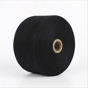 Competitive price black 20s/1 30s/1 OE cotton polyester recycled socks yarn