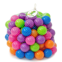 Balles de piscine à balles en plastique multicolores 6-8 cm, impression de logo personnalisée, anti-écrasement, pour aire de jeux intérieure, centre commercial, jeux souples