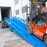 Rampe de chargement portable pour camions, niveleur de quai mobile, plateforme de chargement/déchargement hydraulique manuelle en acier à haute teneur en manganèse