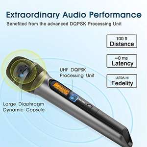 ميكروفون يدوي لاسلكي احترافي للتسجيل الصوتي الديناميكي من البلاستيك Panvotech - Product Image 2
