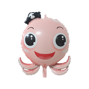 Globos de animales del océano Globos de papel de aluminio de peces y cangrejos Globos de parque temático para niños Fiesta de cumpleaños <span class=keywords><strong>Foto</strong></span> Decoraciones de fondo - Product Image 5