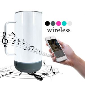 Envío Gratis, Vaso Térmico Musical de 14oz para Sublimación, Taza de Acero Inoxidable con Altavoz para Cumpleaños, Tazas de Café para Viajes al Aire Libre - Product Image 1