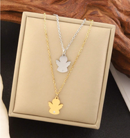 Collier Ailes d'Ange Bijoux pour Bébé Collier d'Ange Plaqué or Ailes d'Ange Colliers à breloques pour Femmes
