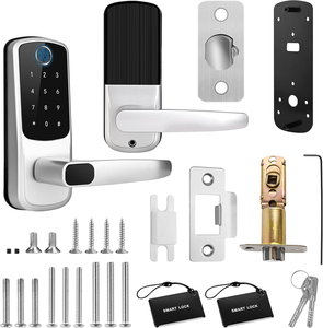 Tuya WiFi Ttlock App Wooden <strong>Door</strong> Entrance Electric Password Biometric Fingerprint Smart <strong>Door</strong> Lock Work With ALEXA Google Home - Product Image 3