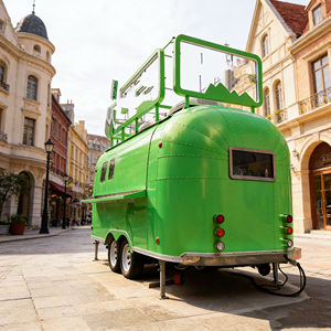 Carrito Refrigerado de Acero Inoxidable Verde para Exhibición en Exteriores, Ideal para Visitantes de Montaña, para Servir Helados, Comida Informal y Bebidas - Product Image 4