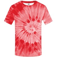 T-shirts à manches courtes avec impression 3D Faux Bleach TAILLE US 100% Polyester Coton Sensation Sublimation Imprimé Tie Dyed Bleach T Shirt
