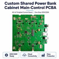 Carte de contrôle principale personnalisée pour station de location de batteries partagées, avec 4G Cat.1, détection de charge et verrouillage de fente à moteur.