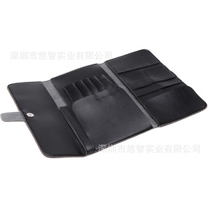 Customized leather hairdressing <b>tool</b> <b>bag</b>/storage <b>bag</b>, multi-functional folding storage <b>roll</b>, large capacity <b>tool</b> <b>bag</b>. - Product Image 4
