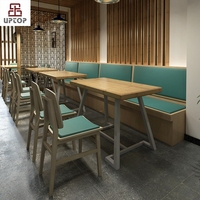 Fournitures modernes pour restaurants, mobilier de restauration rapide moderne, tables et chaises vertes pour restaurants à vendre