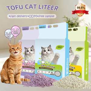Custom Scent Natural Tofu <b>Cat</b> Litter Original Plant Based Fast Clumping Low Dust Deodorizing Flushable 2.5kg 5kg10kg OEM - Product Image 1