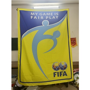 Bandera de poliéster impresa personalizada con técnica de transferencia térmica para publicidad y promoción. Tamaño personalizado disponible. - Product Image 1