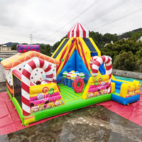 Château gonflable géant pour enfants, terrain de jeux gonflable extérieur avec toboggan, thème Candyland