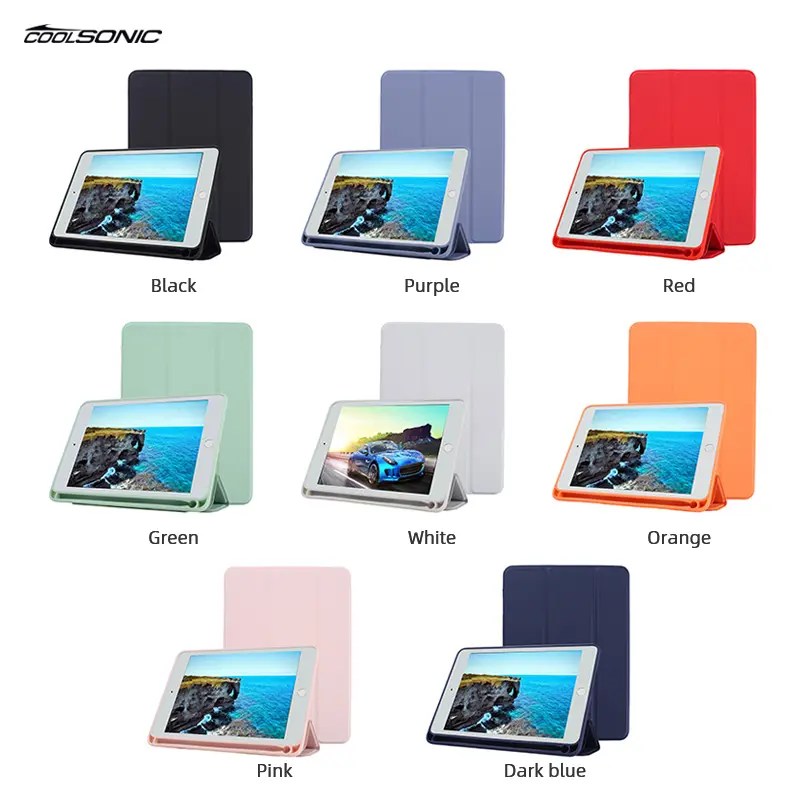 Für iPad 10,2 Zoll 2021 PU TPU Silikon hülle Tablet Cover Stift halter Auto Sleep Wake Magnetic Für iPad 9. Generation 2021