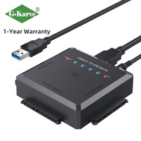 Convertidor G-karve USB3.0 a IDE/SATA con Función de Respaldo con un Clic para Discos Duros de 2.5/3.5 Pulgadas - Electrónico