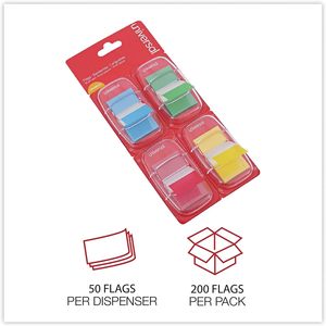 UNV99012 Deluxe 1 In. X 1-3/4 pouces Drapeaux de page pop-up de couleurs assorties (200/paquet) Accessoires d'affichage universels - Product Image 6