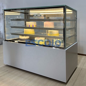 <span class=keywords><strong>Congélateur</strong></span> vertical moderne avec portes coulissantes arrière pour présentation de gâteaux et confiseries, avec compresseur, pour showroom - Product Image 4