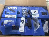 Clé TV 4K Onn Android 14, Quad Core, Connectivité 5G, 2 Go de RAM, Télécommande Vocale, Lecteur Multimédia en Streaming, Décodeur