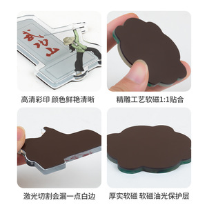 แม่เหล็กติดตู้เย็นอะคริลิคแบบกำหนดเอง DIY การ์ตูนเรซิ่นอีพ็อกซี่ สติกเกอร์แม่เหล็กแบบนิ่ม ของขวัญสำหรับตกแต่งบ้านและห้องครัว - Product Image 5