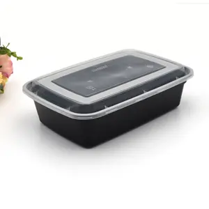 有竞争力的价格热卖Pp塑料食品容器微波方便储存带盖饭盒
