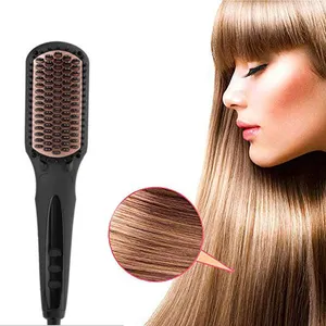 Irons Digital Ceramic Professional Cream Flat Tool Straightening Hot Comb 500 Degrees Steam Hair Straightener