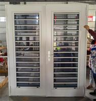Ventanas con persianas Marco de aluminio Persianas de vidrio Ventana Jalousie Ventana con mosquitera