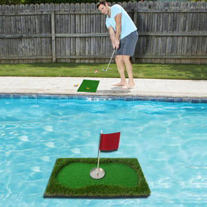 แผ่นรองพื้นน้ำสำหรับเล่นกอล์ฟแบบลอยน้ำ ยี่ห้อ Source Factory พร้อมธง สำหรับฝึกซ้อมกอล์ฟกลางแจ้งและกิจกรรมสันทนาการ สำหรับเด็กอายุ 14 ปีขึ้นไป - Product Image 1