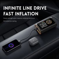 Nouveau style de gonfleur de pneus électrique sans fil, compresseur d'air portable, lumière d'urgence automobile, jauge de pression numérique ABS