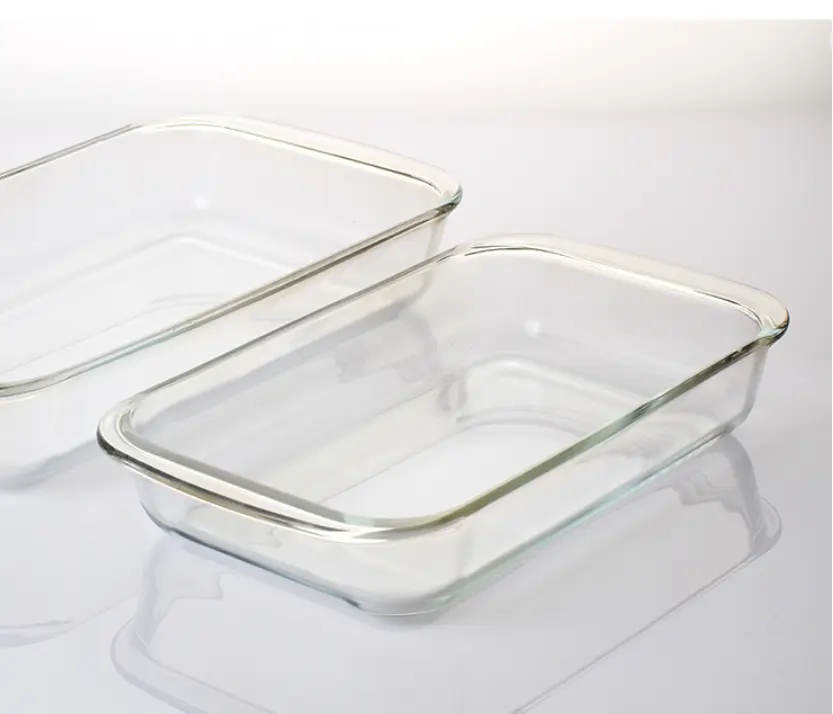High Borosilicate Glass "bakeware sets baking pan tray 1.6L bread baking trays