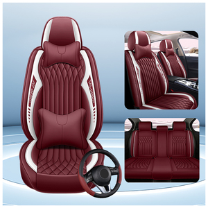 Fundas de Asiento de Coche Universales de Cuero Impermeable, Estilo Ejecutivo, con Funda para Volante, Protección Interior del Vehículo, Gran Venta - Product Image 1