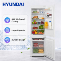 HYUNDAI Intelligent Keukenapparaat 274L Inbouwkoelkast Geïntegreerde Koelkast Vershoudkast 80L Vriesvak N/ST Klimaatklasse