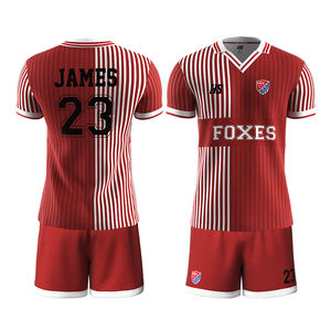 Uniforme de football OEM vêtements de sport professionnels sublimation personnalisée ensemble de maillots de football bleu dernier design - Product Image 3