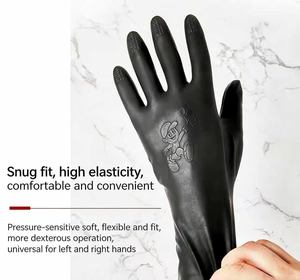 Collection complète de produits pour salon de coiffure, gants en latex, teinture capillaire épaissie, antidérapant en caoutchouc, outils spéciaux noirs pour salon de coiffure - Product Image 2